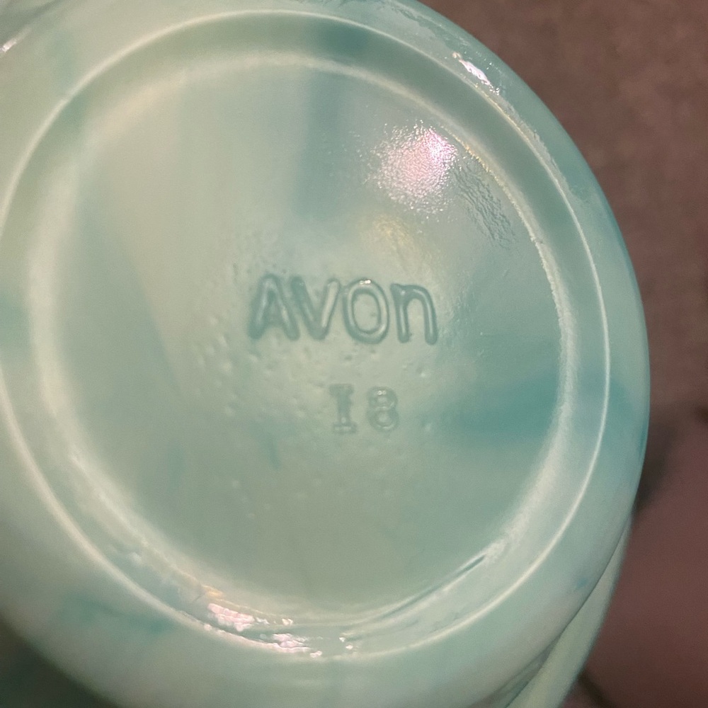 Avon Turquoise Green Milk Glass Decanter - Picture 4 of 4